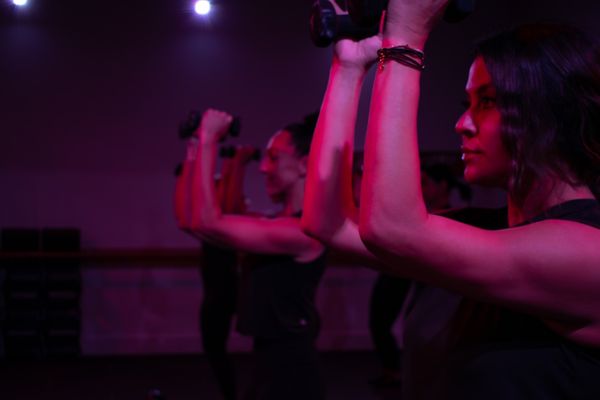 Elegant studio fitness portrait