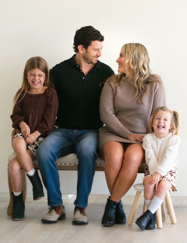 Family portrait session in a park