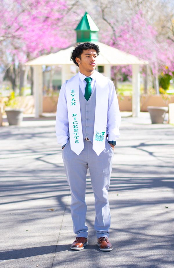 Senior graduation portrait outdoors