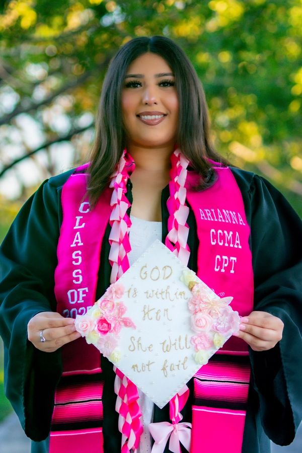 Senior celebrating a graduation milestone