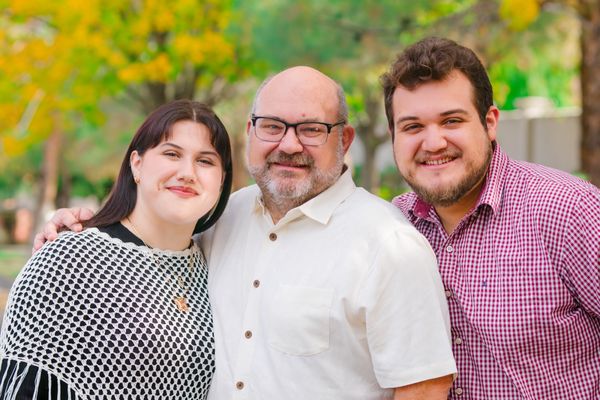 Family portrait in a natural setting