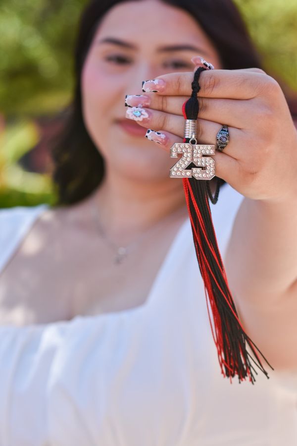 Close-up of a graduation tassel