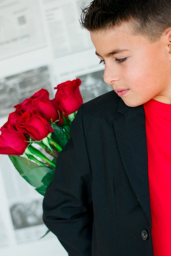 Woman in profile surrounded by nature