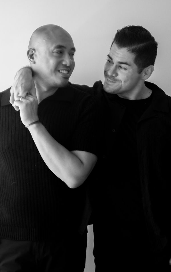 Black and white couple portrait