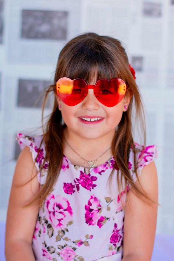 Couple portrait with city skyline backdrop
