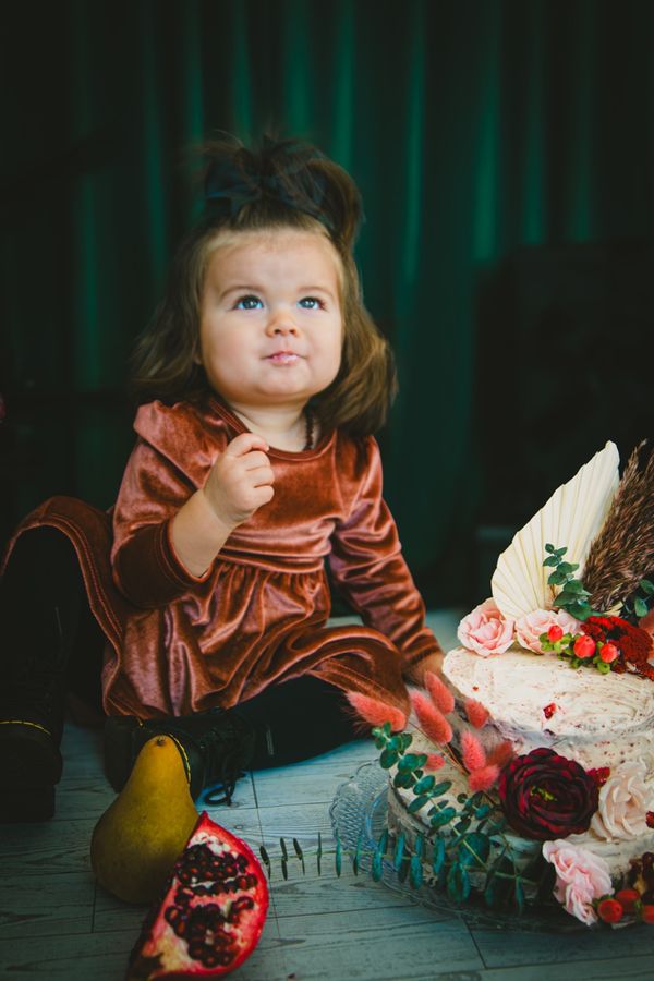 First birthday cake smash celebration