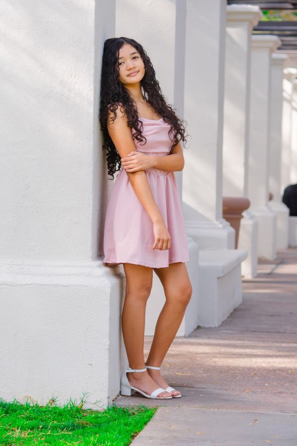 Quinceañera celebration in a pink gown